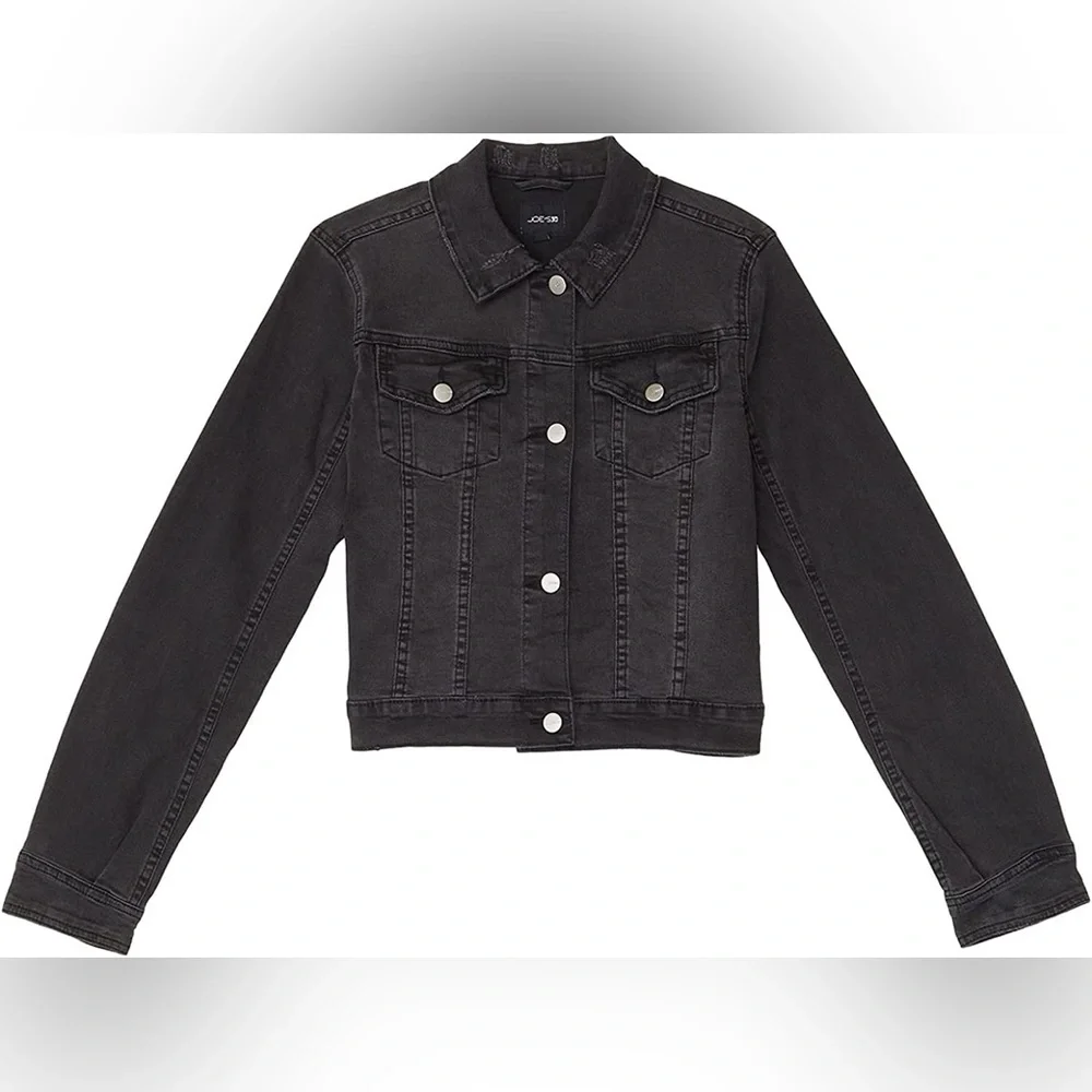 JOE’S JEANS girls Distressed Onyx Denim Jacket